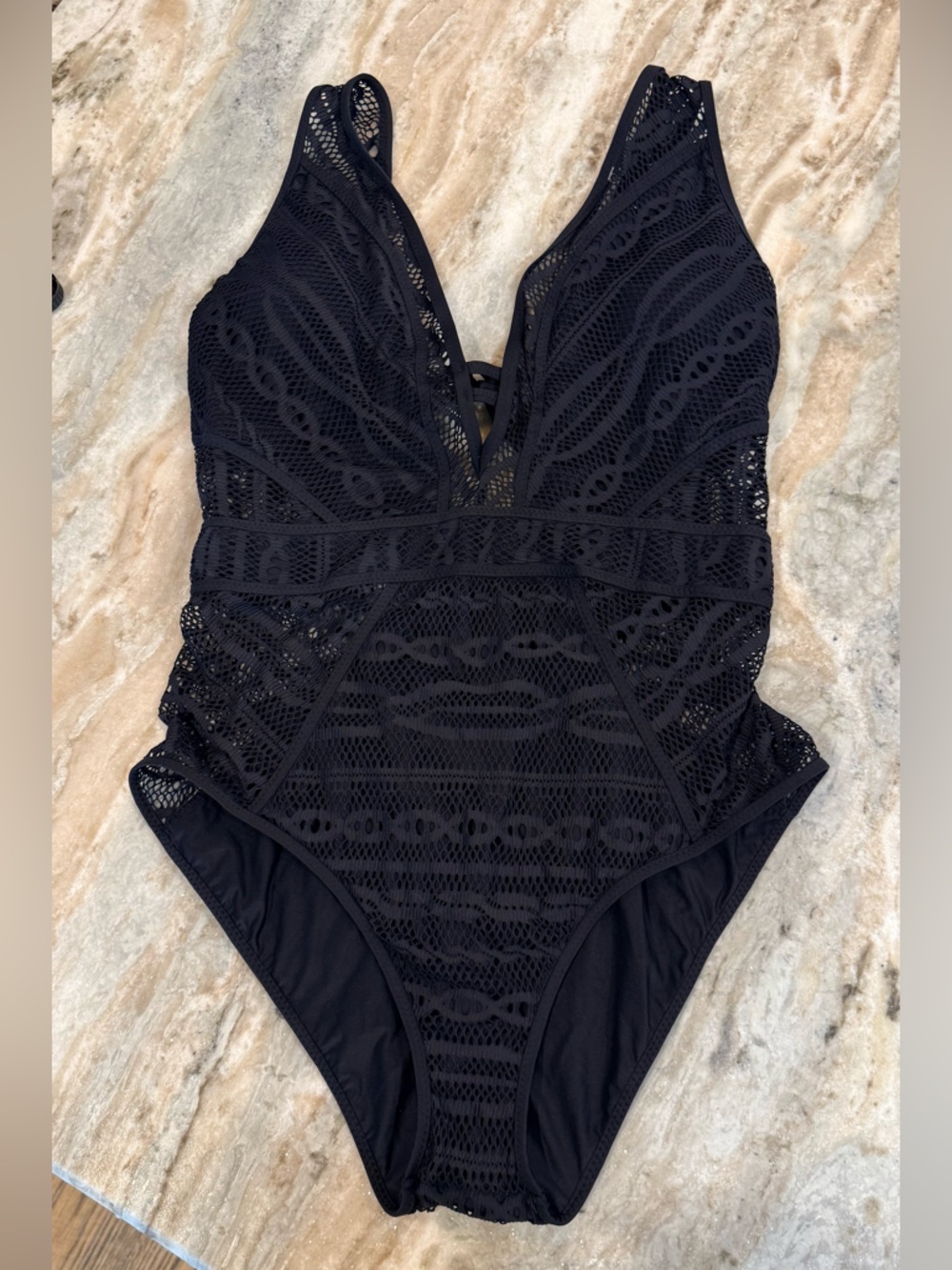 NWT Women’s BECCA Color Play black one piece swimsuit- Size XXL - Picture 4 of 8